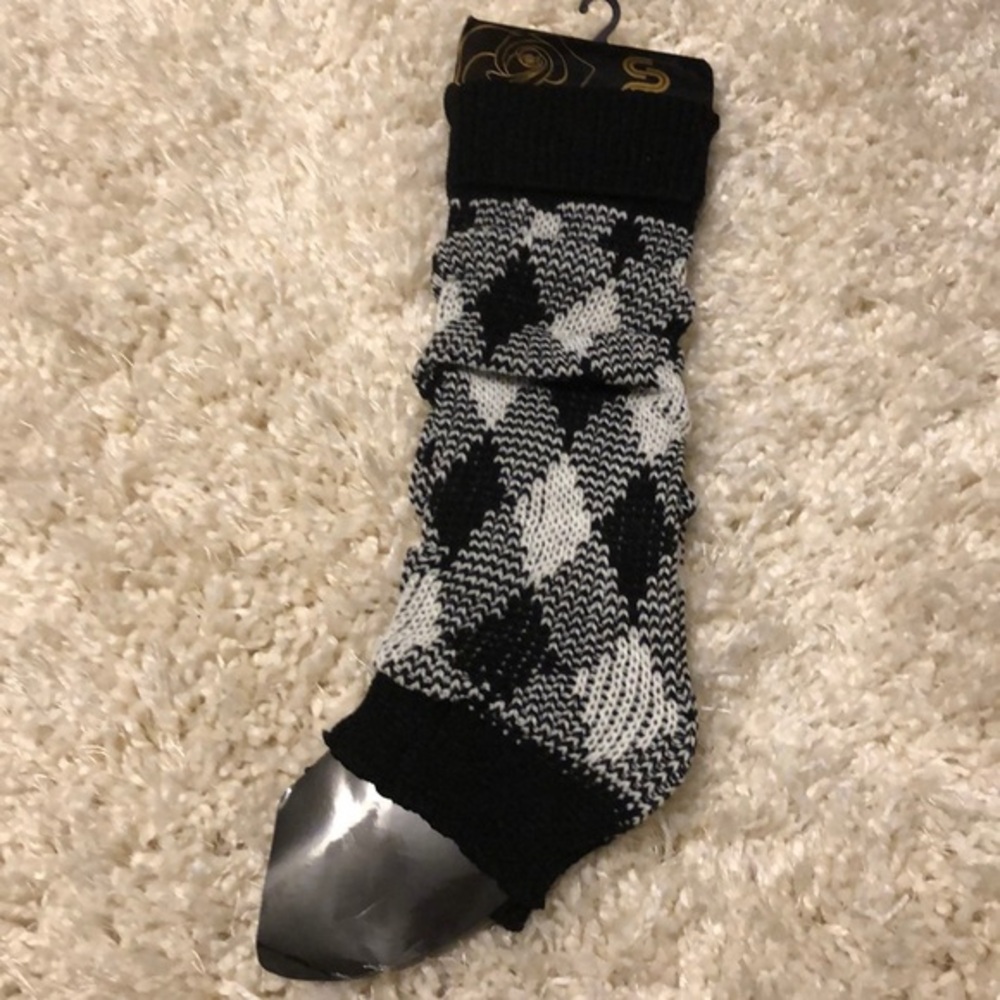New Black and White Leg Warmers